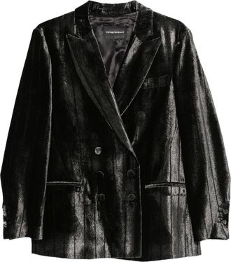 Emporio Armani Jack met dubbele rij knopen - Zwart