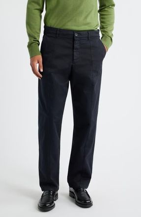 Paul Smith Tailored Cotton Stretch Twill Pants in Black at Nordstrom, Size 28 X R
