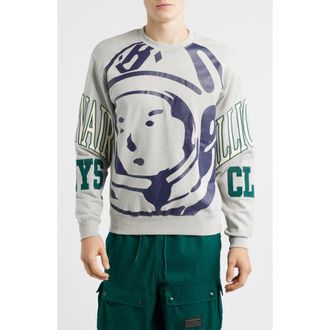 Billionaire Boys Club BB Big Face Helmet Head Cotton Sweatshirt in Heather Grey at Nordstrom Rack, Size Xx-Large R