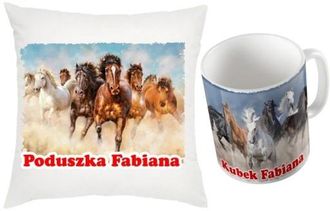 OEM Juego De Regalo De Almohada Y Taza Con El Nombre Del Caballo