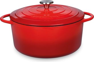 K&uuml;chenprofi Provence Enameled Cast Iron Round Dutch Oven, 11 dia., 7 qt