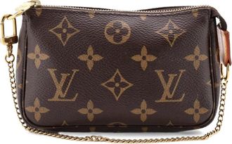 Louis Vuitton Pochette Accessoires Monogram Canvas Mini clutch bag - Bruin
