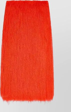 Dries Van Noten textured midi skirt fringe detail