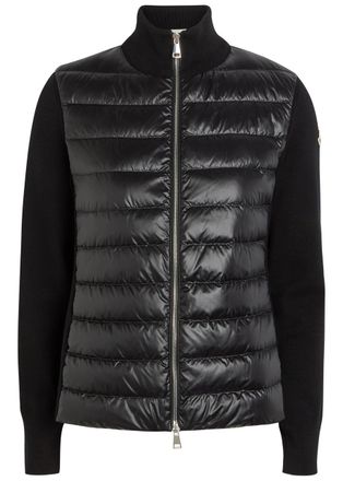 Moncler Padded Wool and Nylon Jacket - Black - XS (UK 8 / XS)