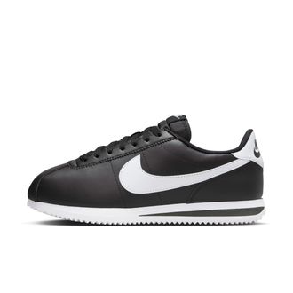 Nike Womens Cortez Leather Shoes in Black | DN1791-001