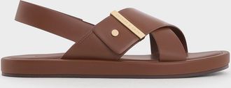 Charles & Keith Audra Crossover Slingback Sandals