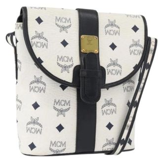 MCM Pre-owned Cross Body Bags, female, White, Size: ONE SIZE Pre-owned Shoulder Bag
