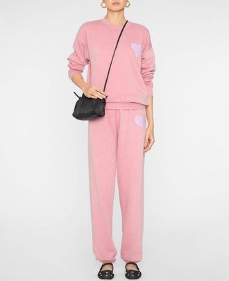 SPRWMN Heart Relaxed Fit Sweatpants In Camelia