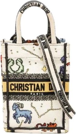Dior Pre-owned Mini Book Tote - Dames - Vintage Shopper - Wit - ONE Size - Vintage