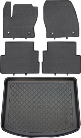 OEM Juego De Alfombrillas De Goma Para Coche Y Alfombrilla Para Maletero Para Ford Kuga Ii Suv (febrero De 2013 A Marzo De 2020)