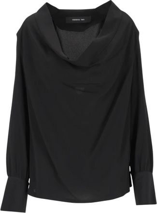 Federica Tosi Blouses - Dames - Blouses - Zwart - M - Overhemden
