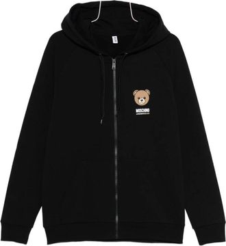 Moschino Stijlvolle Sweatshirt voor Mannen Aw 25 - Heren - Vesten met rits - Zwart - 2XL - Katoen - Hoodies & sweatvesten