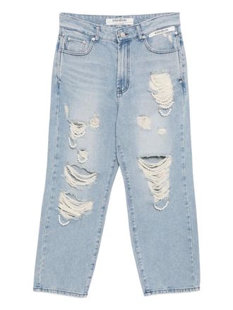Kimhekim pearl embellished jeans - women - Cotton - 27 - Blue