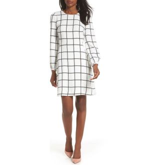 J.crew Windowpane Check Dress in Black Metallic at Nordstrom Rack, Size 6