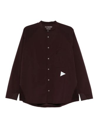 And Wander panelled shirt - men - Polyester - M - Red