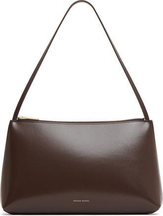 Mansur Gavriel Large Gaia Leather Shoulder Bag in Chocolate/Warm Grey at Nordstrom