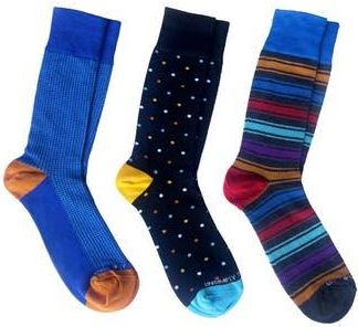 Unsimply Stitched Assorted 3-Pack Crew Socks in Blue Multi Color at Nordstrom Rack