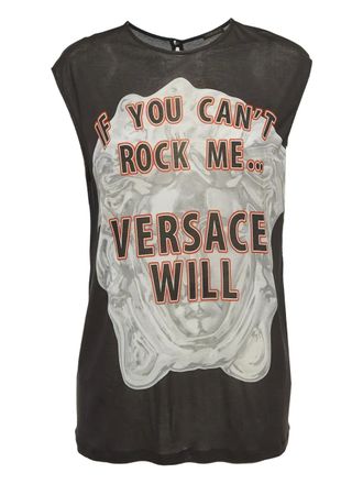 Versace T-shirt con stampa Medusa - Nero
