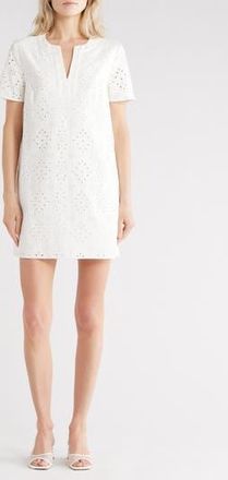 Flying Tomato Eyelet Shift Minidress in White at Nordstrom Rack, Size X-Small