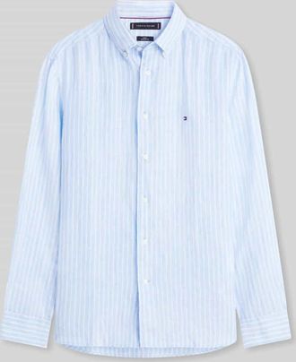 Tommy Hilfiger Regular Fit Freizeithemd aus reinem Leinen in Hellblau, Gr&ouml;&szlig;e XXL