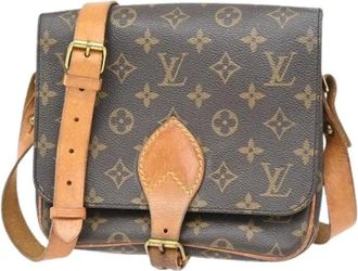 Louis Vuitton Pre-owned Cross Body Bags, female, Brown, Size: ONE SIZE Pre-owned Vintage Canvas Cross Body Bag
