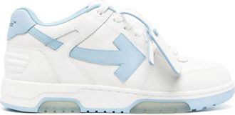 Off-white Schoenen, Heren, Wit, 43 EU, Leer, Witte Sneakers met Blauwe Details