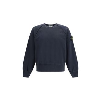 Stone Island Blauwe Katoenen Sweatshirt