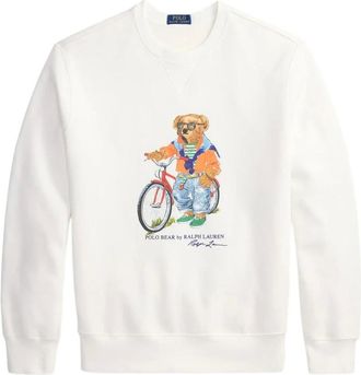Polo Ralph Lauren Felpa con Grafica da Ciclismo dellOrso - - Sweatshirts & Hoodies - Uomo - Bianco - XL