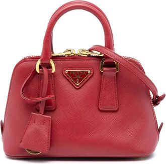 Prada Borsa a tracolla Mini Lux Promenade in pelle Saffiano 2000-2013 - Rosso