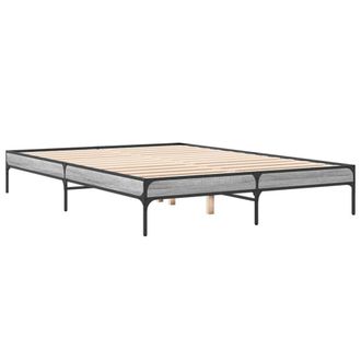 Berkfield Home Durable Bed Frame without Mattress Grey Sonoma 150x200 cm King Size