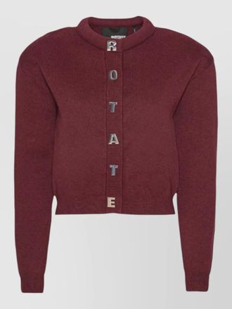 Rotate cropped cardigan featuring graphic letters design