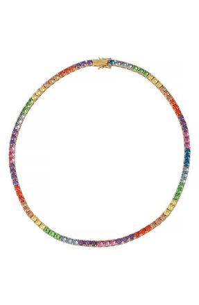 Kurt Geiger Tennis Necklace in Rainbow Multi at Nordstrom
