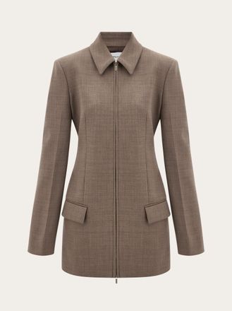 Ferragamo Women Long jacket Beige