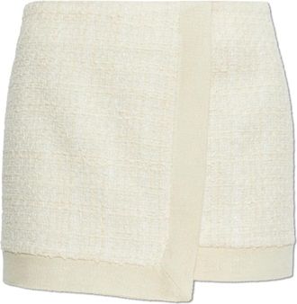 Balmain Tweed Rok met Lurexdraad - Dames - Korte rokken - Beige - XS - Tweed - Rokken
