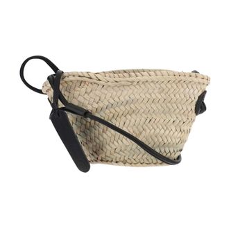 Catarzi Mini Bags, female, Beige, Size: ONE SIZE Straw Bag With Logo