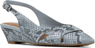Donald J Pliner Barbee Slingback Wedge Pump in Cloud Gray at Nordstrom, Size 8.5