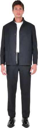 Boglioli Jassen, Heren, Blauw, 2Xl, Gestreepte Jas