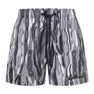 Carlo Colucci Swimshort Signature Knit Print - Heren - Strandmode - Veelkleurig - XS - Polyester - Badmode