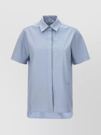 Max Mara curved collar shirt with pleated back