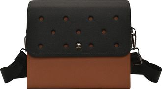 Generic Cymwer Women Square Shoulder Bag Adjustable Strap for School Work Travel (Brown Black) (style7)