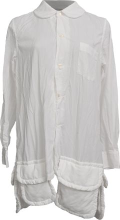 Comme Des Gar&ccedil;ons Comme Des Gar&ccedil;ons Multi-Pocket Shirt in White Polyester