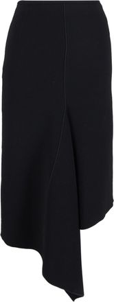 Dion Lee Asymmetric Midi Skirt in Black Wool