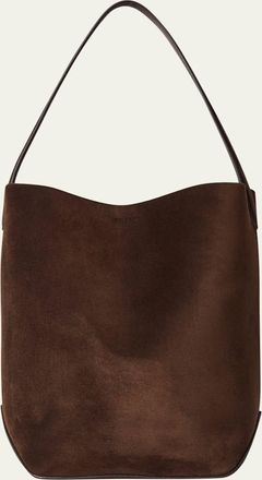 The Row Park Medium North-South Tote Bag in Suede