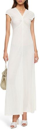 Lioness Adriana Twist Front Maxi Dress in Vanilla at Nordstrom, Size X-Large
