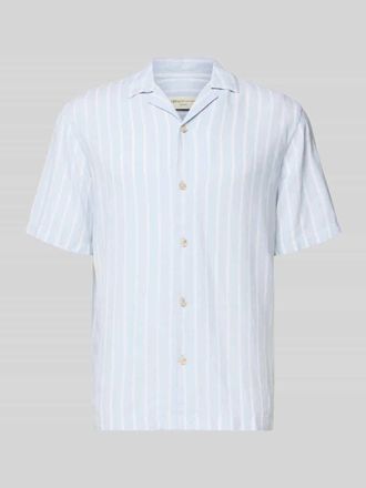 Tom Tailor Denim Relaxed Fit Freizeithemd aus Viskose-Leinen-Mix in Hellblau, Gr&ouml;&szlig;e XXL