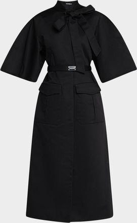 Alexis Ilardi Belted Short-Sleeve Dress