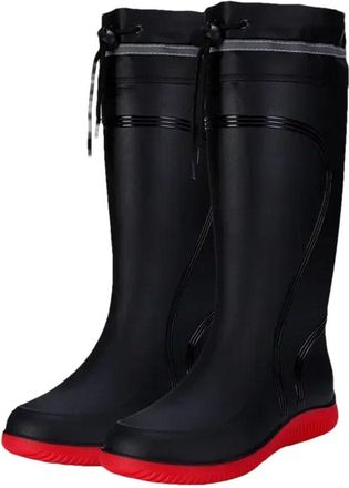 Generic Mens Rain Boots Long Tube Water Shoes Work Platform Cotton Outer Wear