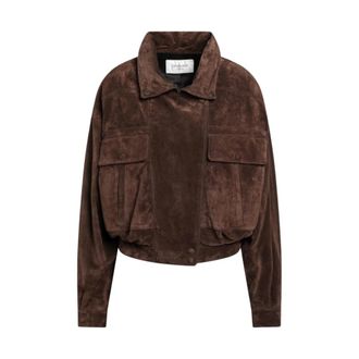 Saint Laurent Dames, Jassen, Bruin, Maat: XS Su&egrave;de