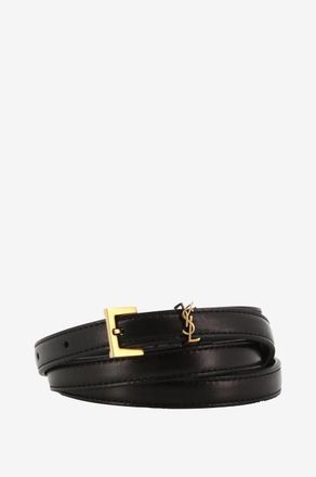 Saint Laurent Extrafeiner Gürtel aus Glattleder Cassandre - 10 mm