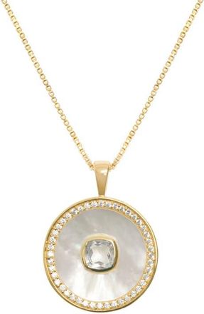 Freya Rose White Topaz Mother of Pearl Necklace at Nordstrom, Size 9.25